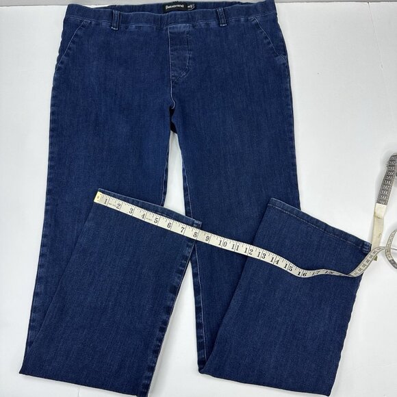 Betabrand Women's Indigo Blue Straight Leg Yoga Stretch Denim Jean XL/W36/L32.5 - Picture 11 of 12